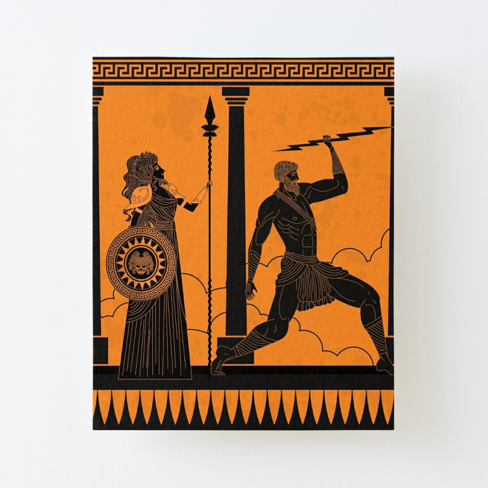 Athena And Zeus Mounted Print By Matintheworld Redbubble