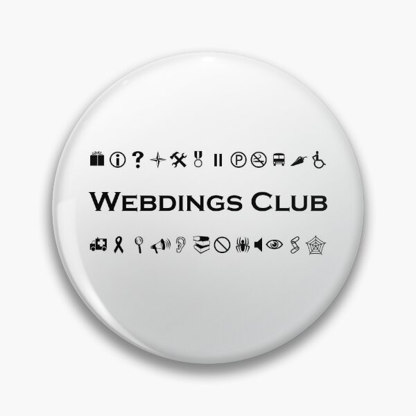 Item preview, Webdings Club Symbols for Computer Geeks Monotone designed and sold by TinyStarAmerica.