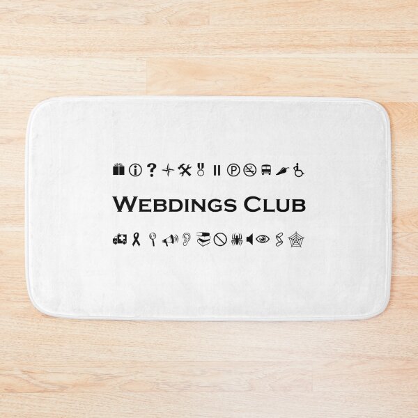 Item preview, Webdings Club Symbols for Computer Geeks Monotone designed and sold by TinyStarAmerica.