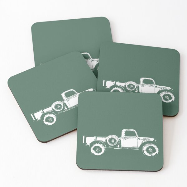 Item preview, 1948 Powerwagon - stylized white on dark background designed and sold by mal-photography.