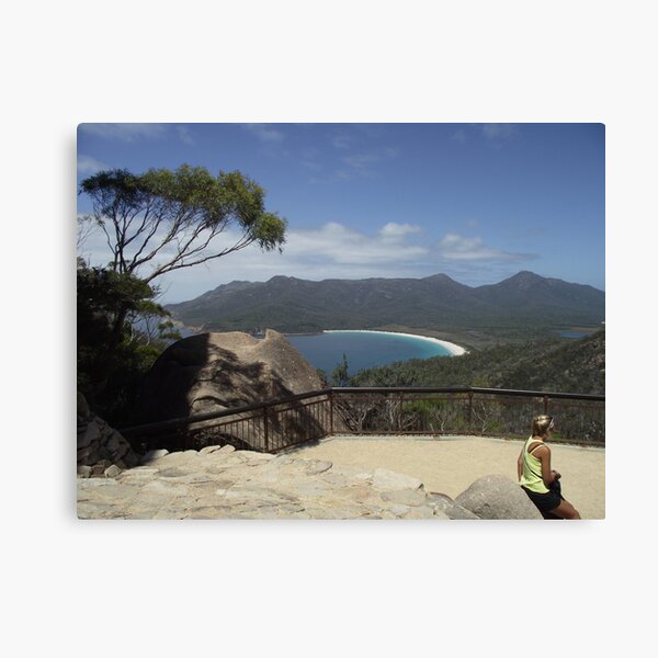 finally - the Wineglass Bay lookout Canvas Print