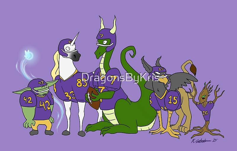 "Fantasy Football Cartoon" by DragonsByKris Redbubble