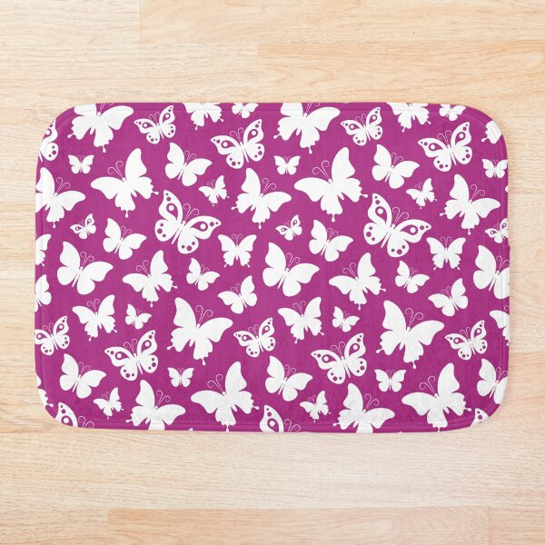 Item preview, Patrón de mariposas bastante blancas sobre un fondo morado designed and sold by Deviser.