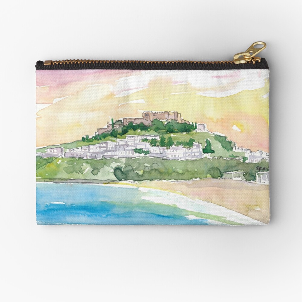 Lindos Rhodes Fortress at Sunset Tote Bag for Sale by artshop77