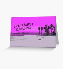 Retro San Diego California Greeting Card