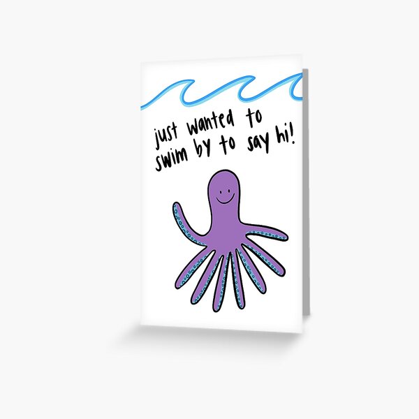 Item preview, Just Because Cute Octopus  designed and sold by snailmailpaper.