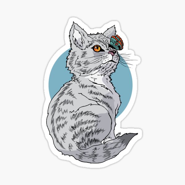 Curious Kitten Sticker
