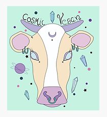 Lámina fotográfica Vaca vegana cósmica
