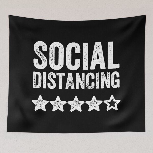 Item preview, Social Distancing 4 stars TShirt designed and sold by lxmag.
