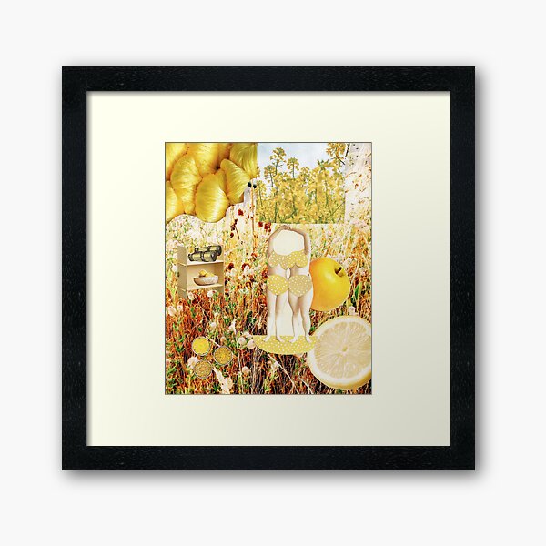 All Yellow Framed Art Print