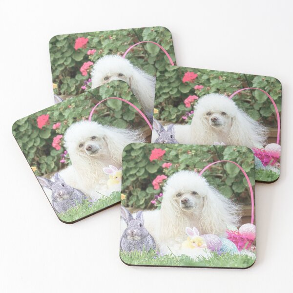 Item preview, Easter poodle dog and bunny designed and sold by ritmoboxers.