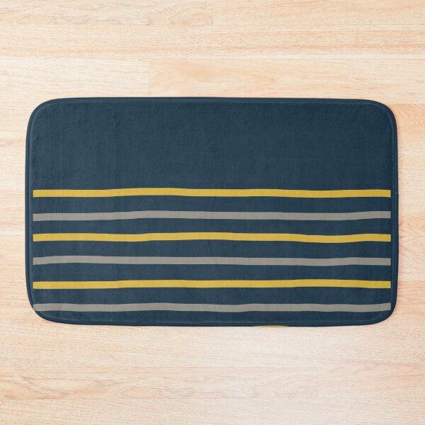 Item preview, Painted Stripes Minimalist Pattern in Mustard Yellow, Grey, and Navy Blue designed and sold by kierkegaard.