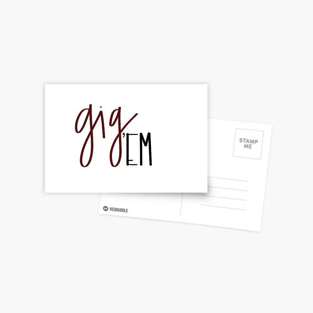 Gig 'em sticker Sticker for Sale by katiedee