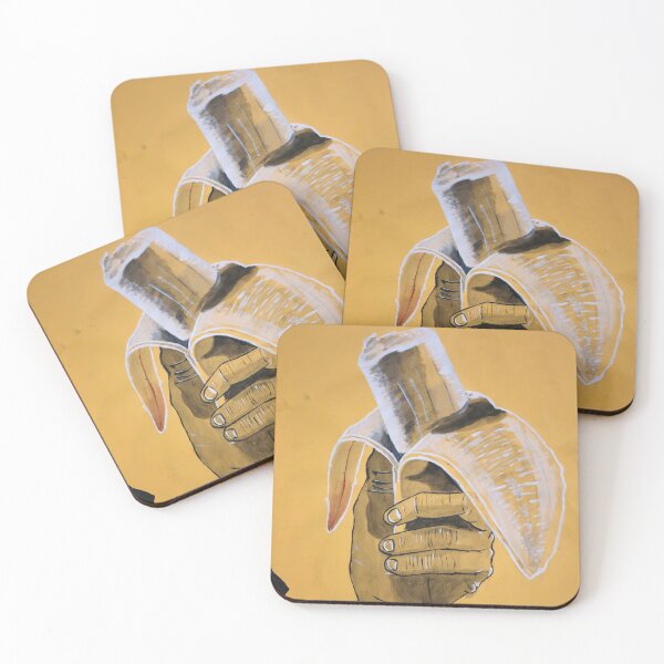 Banana Bite Coasters (Set of 4)