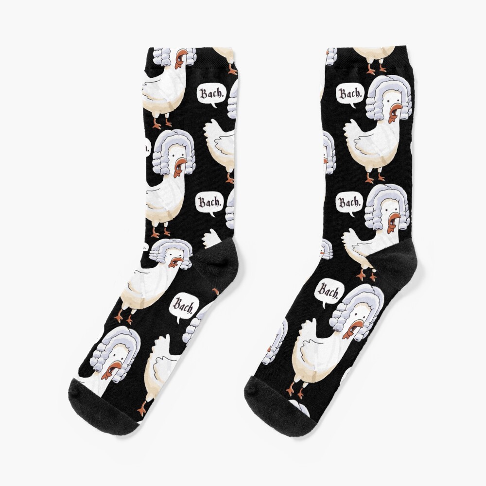 Bach Funny Graphic Slim Fit T Shirt Socks