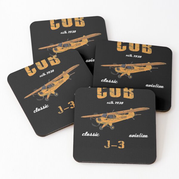 Item preview, Piper J-3 Cub Classic Aviation Vintage 1938 Pilot designed and sold by RealPilotDesign.