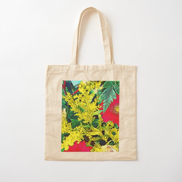 Red and Yellow Medley Cotton Tote Bag