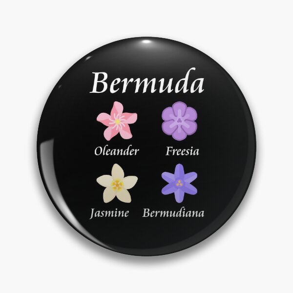 Item preview, Colorful Bermuda Flower Icons Named designed and sold by TinyStarAmerica.