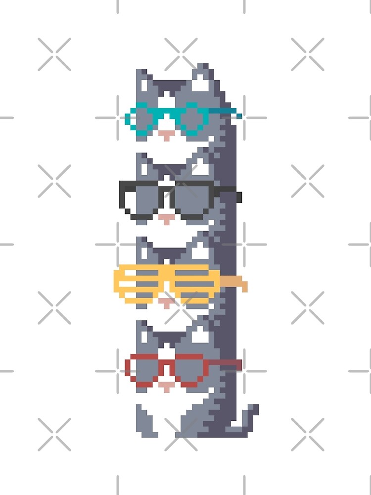 a mini link from zelda wearing black sunglasses. pixel art style