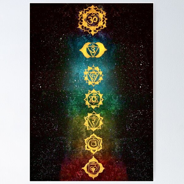 Spiritual Equilibrium: Seven Chakra Set and Om Symbol Wall Decor