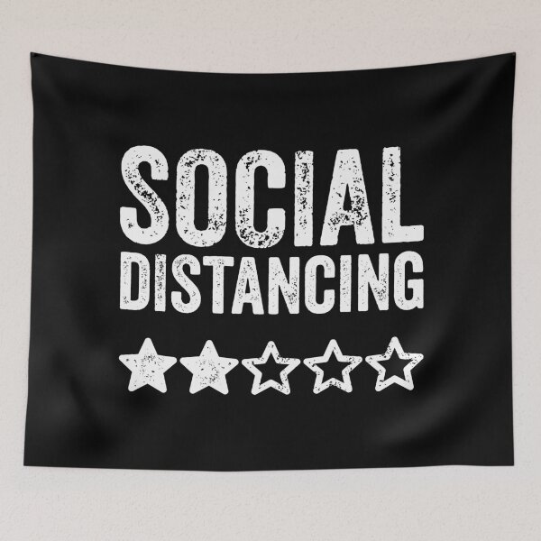 Item preview, Social Distancing 2 stars TShirt designed and sold by lxmag.