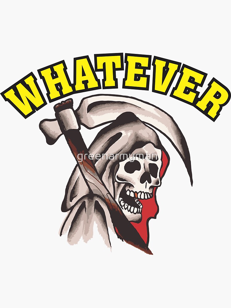 Thumbnail 3 of 3, Sticker, Whatever reaper designed and sold by greenarmyman.