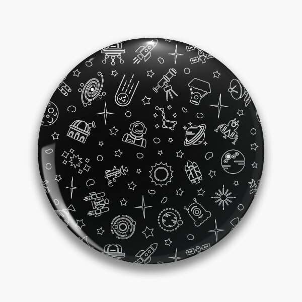 Item preview, Space Collage 1 - Outline - Black and White Monochrome designed and sold by Wizzles Emporium.