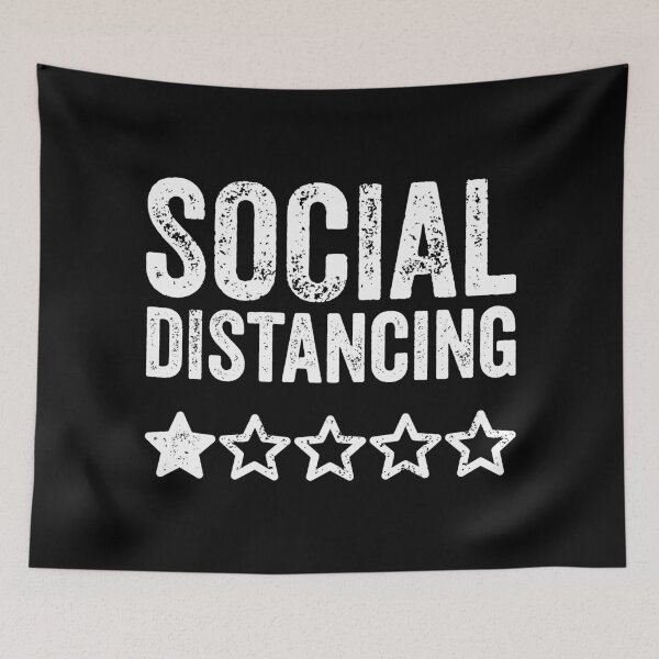 Item preview, Social Distancing 1 star TShirt designed and sold by lxmag.