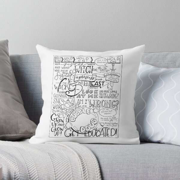 The Wicked Witch of the East Bro Hand Lettered Throw Pillow