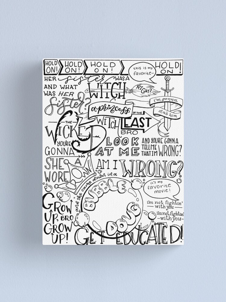 Alternate view of The Wicked Witch of the East Bro Hand Lettered Canvas Print