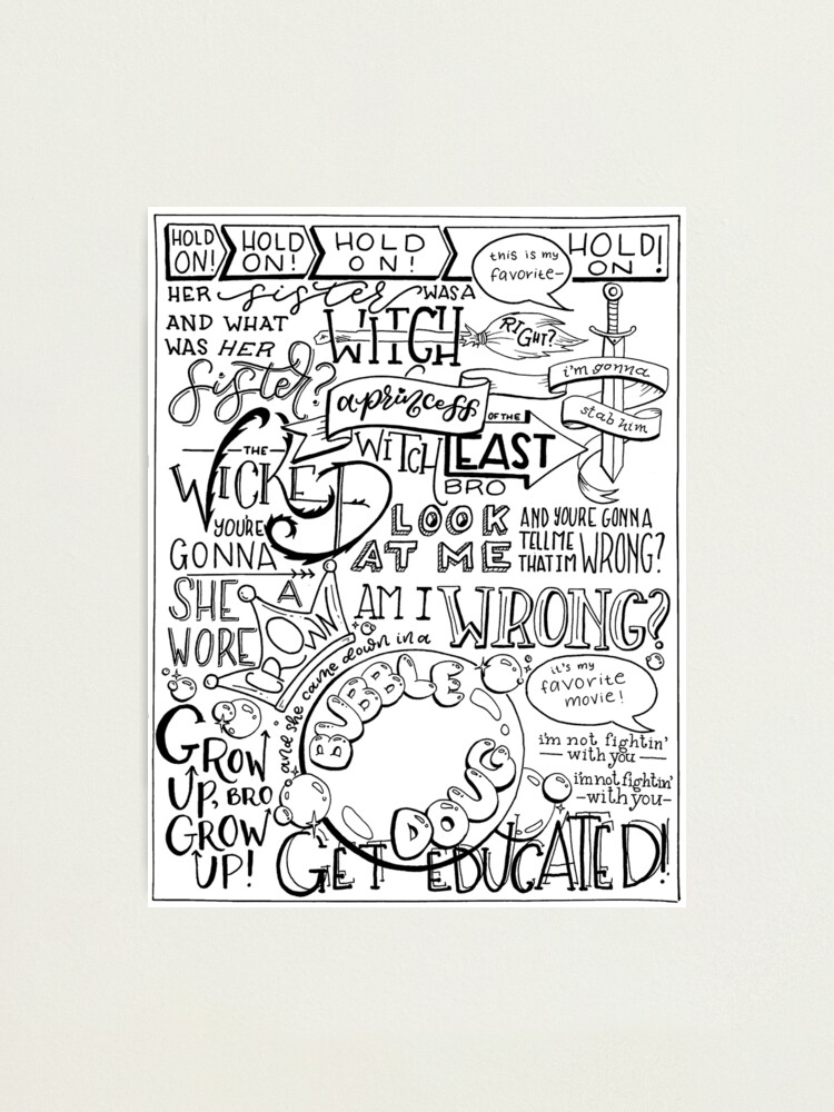 Alternate view of The Wicked Witch of the East Bro Hand Lettered Photographic Print