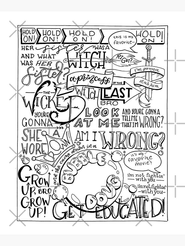 The Wicked Witch of the East Bro Hand Lettered by catlashley