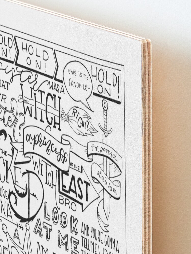 Alternate view of The Wicked Witch of the East Bro Hand Lettered Mounted Print