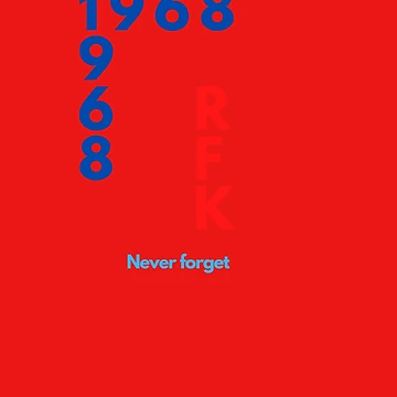 Artwork thumbnail, 1968 RFK design tee by RBOJCK