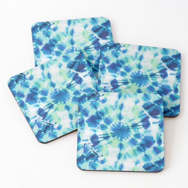 Item preview, Ink Splat Indigo and Green Tie Dye pattern designed and sold by creativinchi.