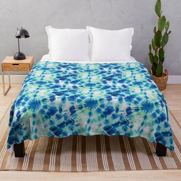 Item preview, Ink Splat Indigo and Green Tie Dye pattern designed and sold by creativinchi.