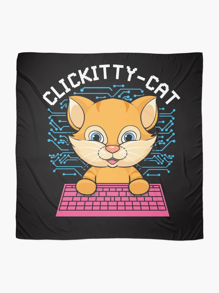 Thumbnail 2 von 3, Tuch, Clickitty Cat Coder Code Computerprogrammierer designt und verkauft von frittata.