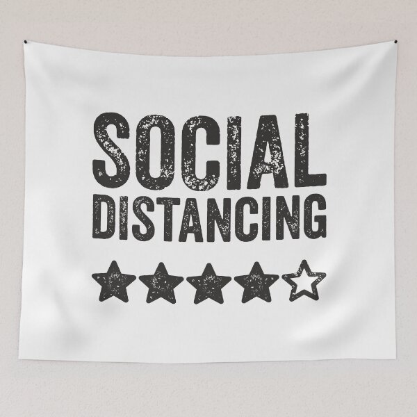 Item preview, Social Distancing 4 stars TShirt designed and sold by lxmag.