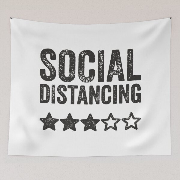 Item preview, Social Distancing 3 stars TShirt designed and sold by lxmag.