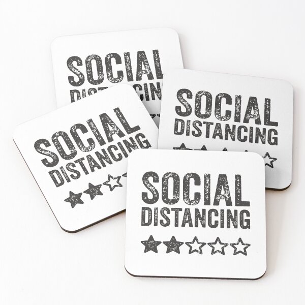 Item preview, Social Distancing 2 stars TShirt designed and sold by lxmag.