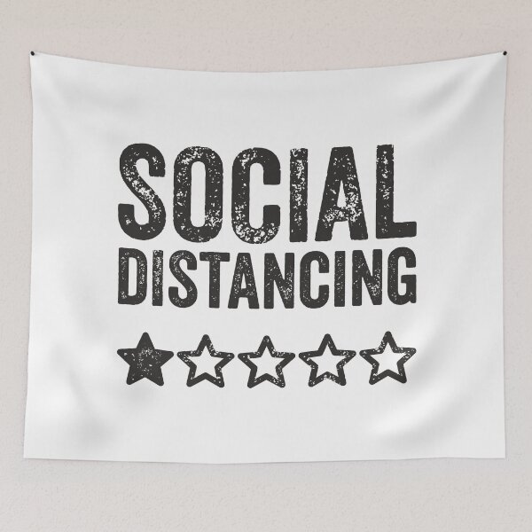 Item preview, Social Distancing 1 star TShirt designed and sold by lxmag.