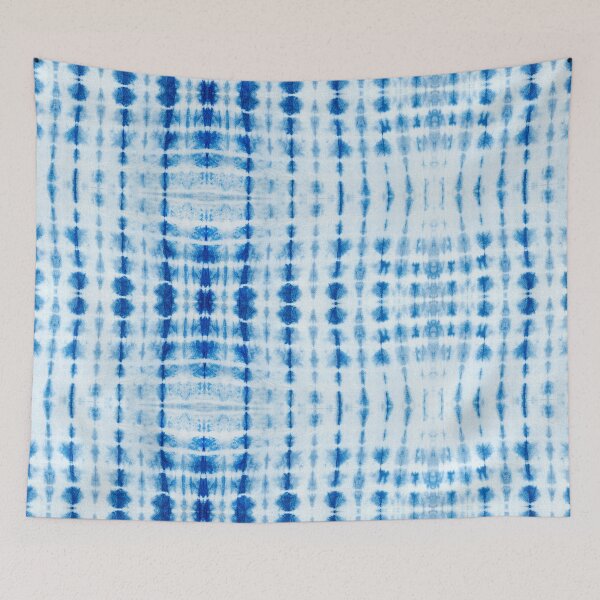 Item preview, Indigo Blue and white tie dye pattern lines designed and sold by creativinchi.