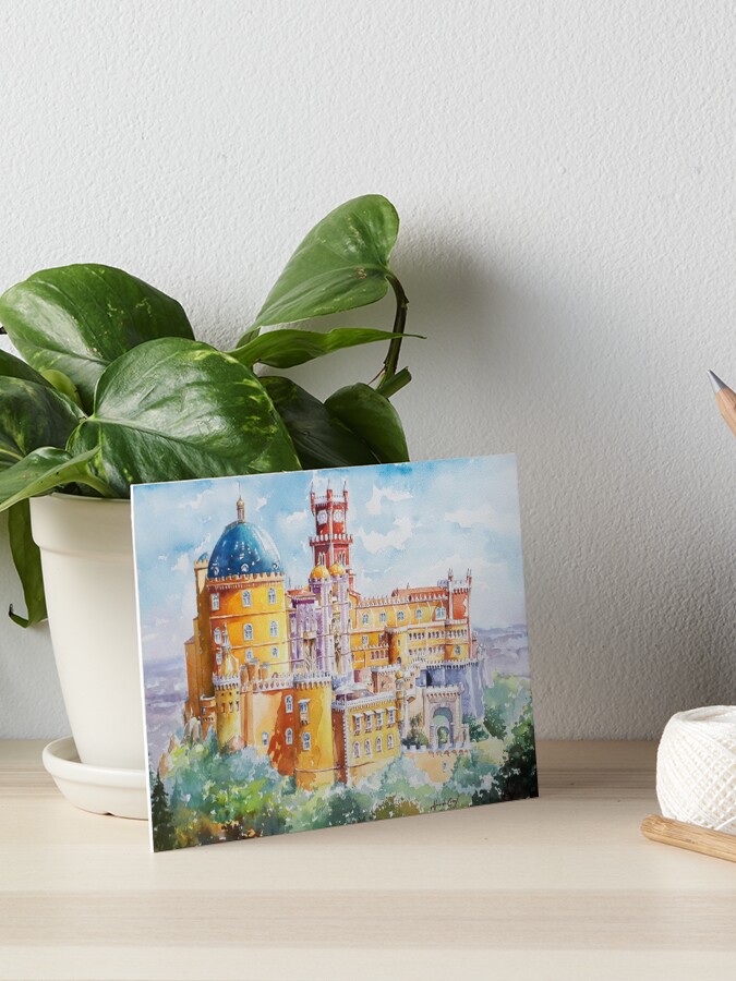 Pena National Palace, Sintra, Portugal Painting by Dreamframer Art - Pixels