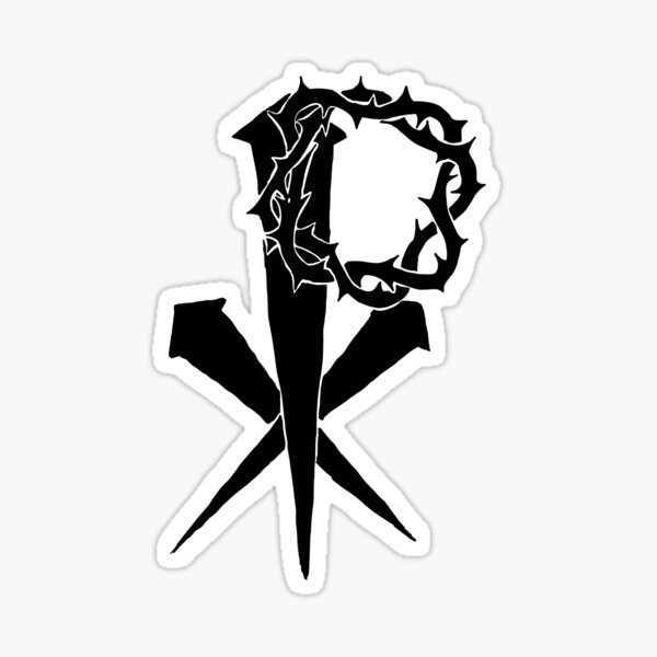 Crown of thorns and nails ChiRho Sticker