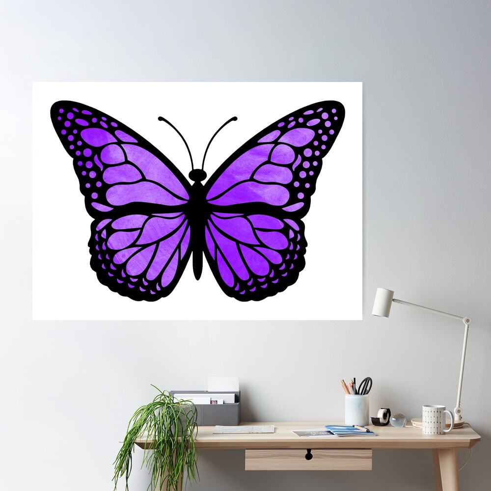 Purple Butterfly Sticker for Sale by piperbrantley  Butterfly art,  Butterfly art painting, Butterfly wallpaper