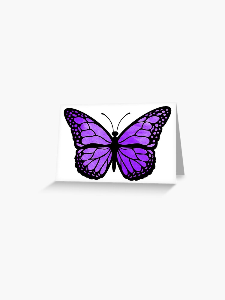 Carte 3D papillon violet vibrant qualité supérieure écologique et