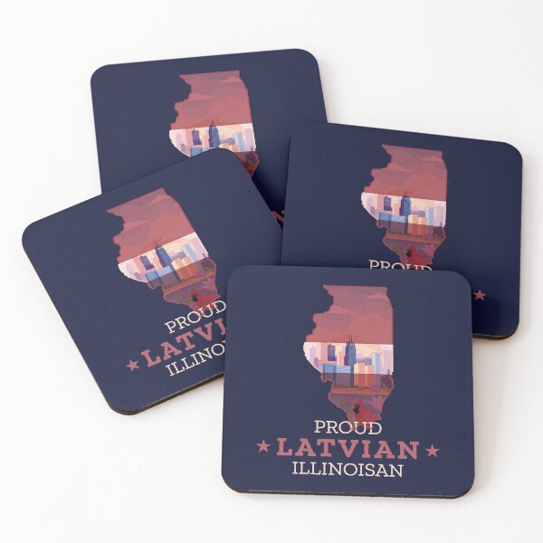 Item preview, Proud Latvian Illinoisan - Illinois State Pride designed and sold by ockshirts.