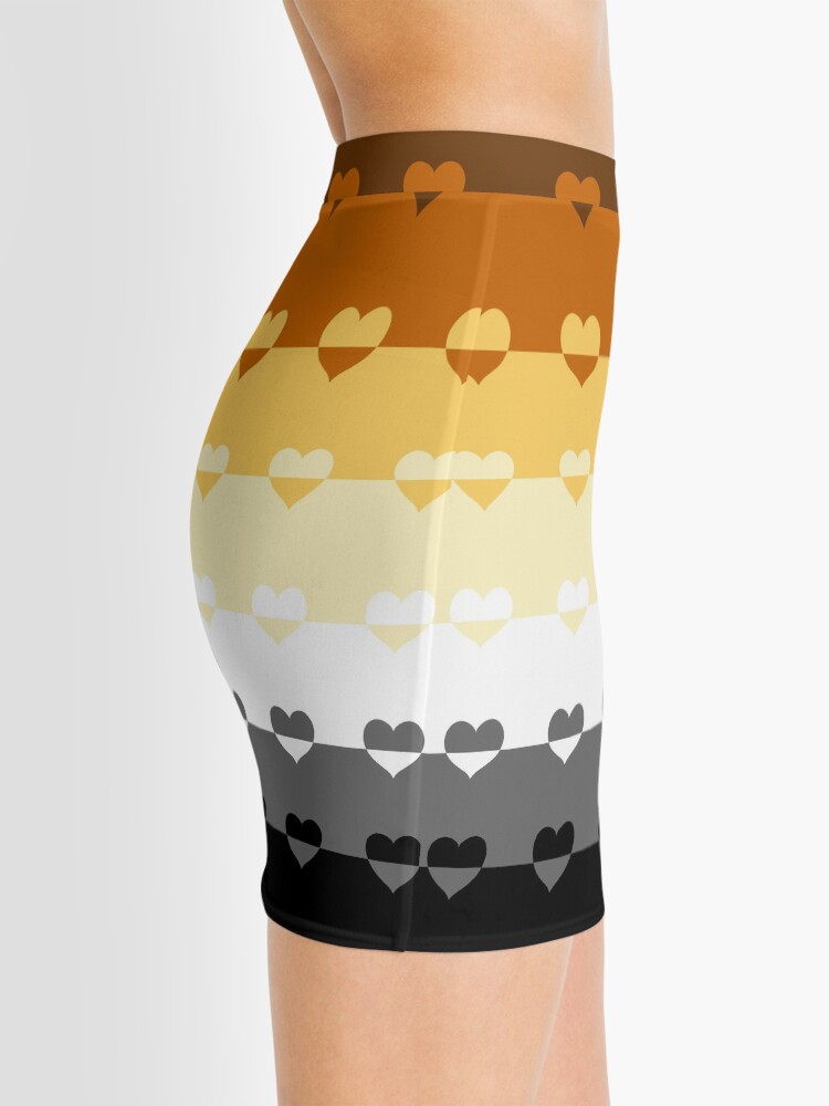 Alternate view of LGBTQ Flag with Hearts v1 - Bear Mini Skirt