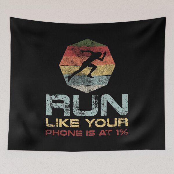 Item preview, Run Like Your Phone 1% Runner Gift designed and sold by 2blackcherries.