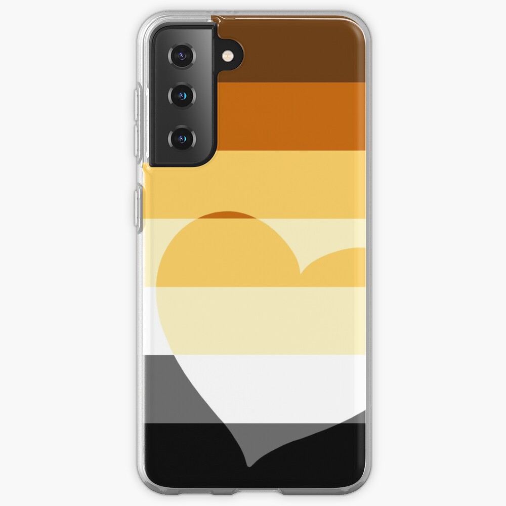 LGBTQ Flag with Hearts v2 - Bear Case & Skin for Samsung Galaxy